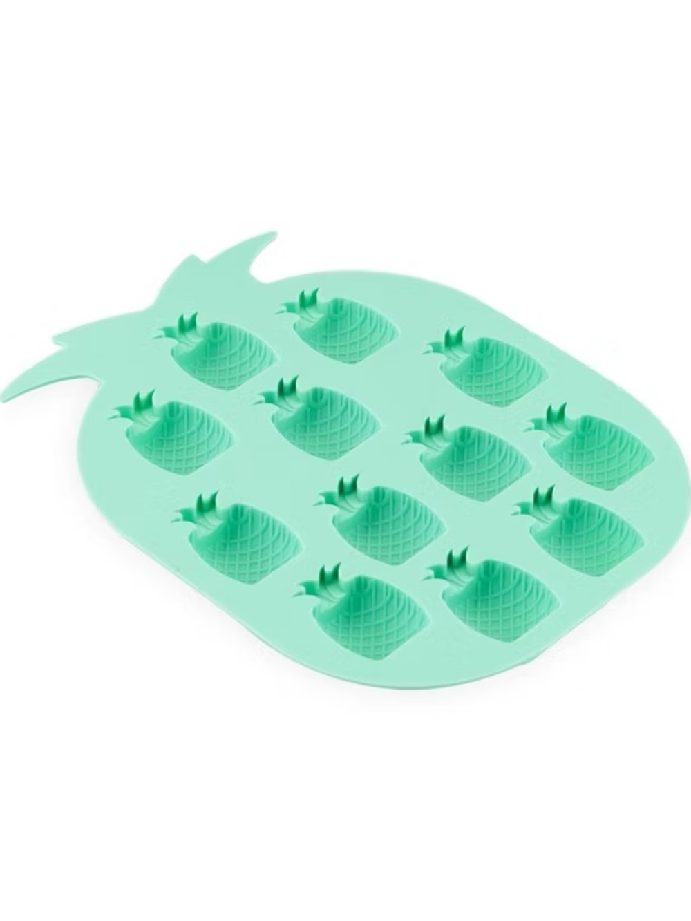 3 Blush Pineapple Silicone Mold in Mint (Ice Cube Tray)